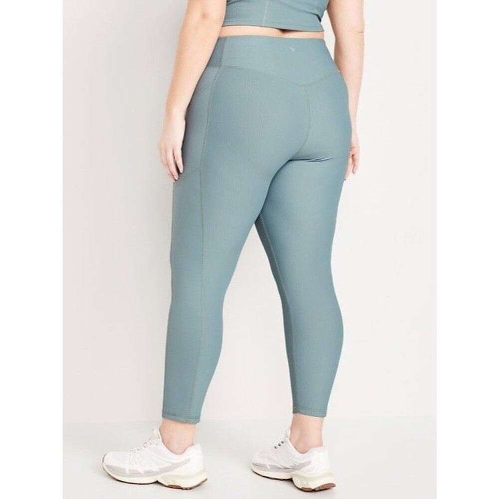 Old Navy Green Active Extra High Rise Leggings Plus Size 4X NWOT Women's Stretch